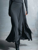 Women's Long-Sleeve Wrap-Knot Maxi Dress - original product view 4