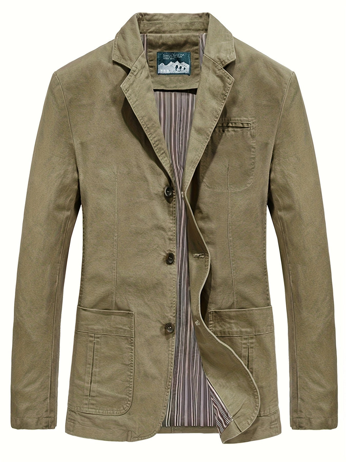 Mattia | Blazer destrutturato da uomo in cotone, rever dentellato, giacca casual da lavoro