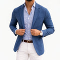 Men's Textured Knit Blazer with Notch Lapels – original product photo 1