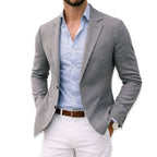 Men's Textured Knit Blazer with Notch Lapels – original product photo 2
