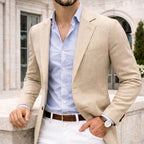 Men's Textured Knit Blazer with Notch Lapels – original product photo 4