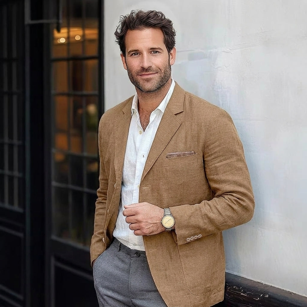 Saverio | Men's Relaxed Classic Linen-Look Blazer