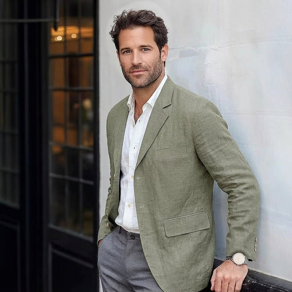 Saverio | Men's Relaxed Classic Linen-Look Blazer