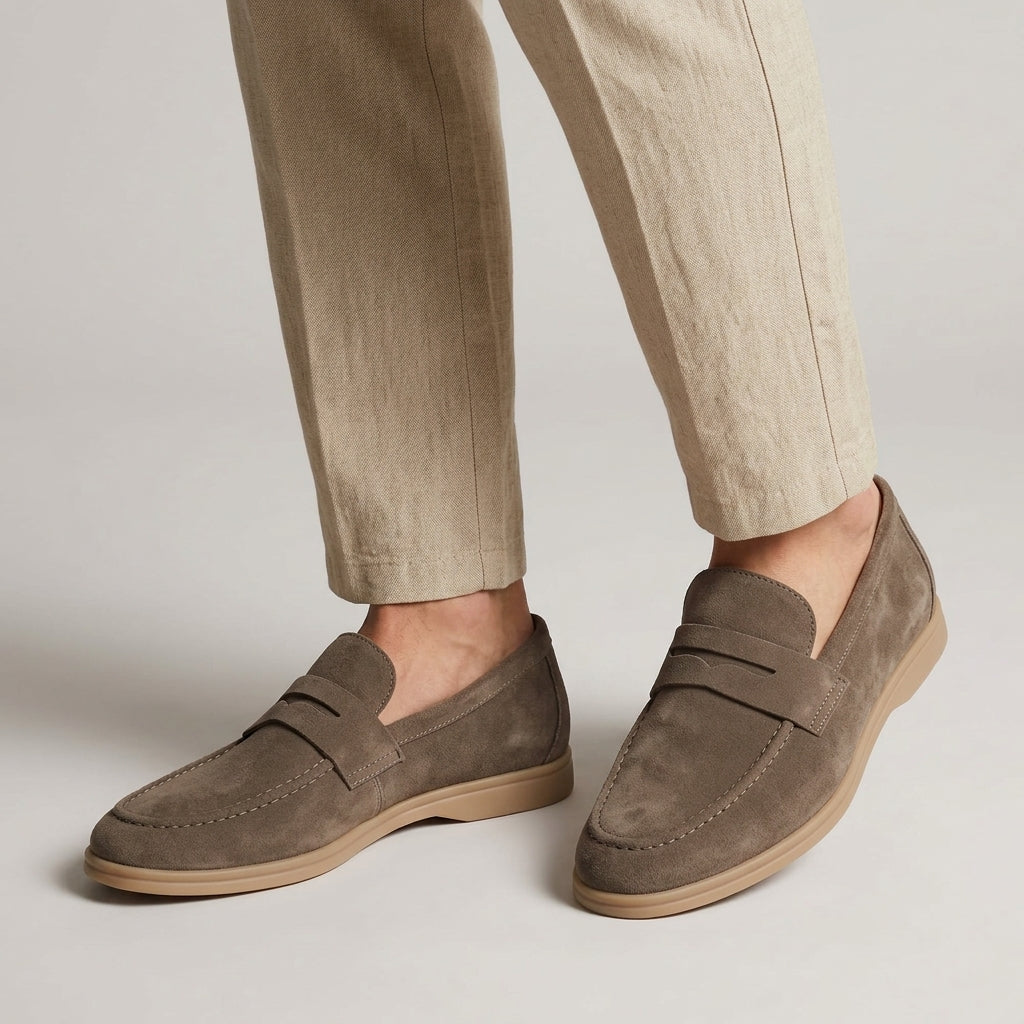Evaristo Men's Suede-Look Classic Slip-On Loafers original product image