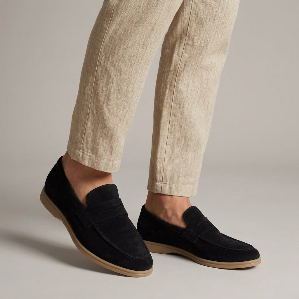 Evaristo Men's Suede-Look Classic Slip-On Loafers original product image