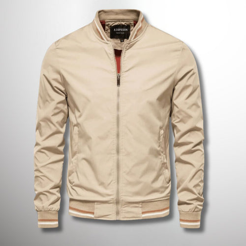 Armando | Men's Zip-Front Casual Jacket – Beige