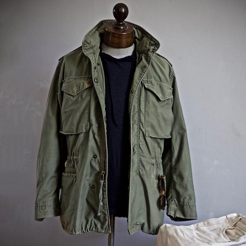 Ruggero | Men's M-65 Military Field Jacket with Multiple Pockets – Olive