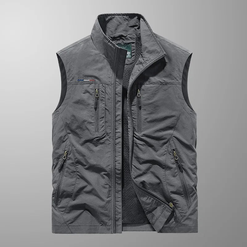Adriano | Men's Stand-Collar Zip-Front Sleeveless Outdoor Vest – original product photo 10