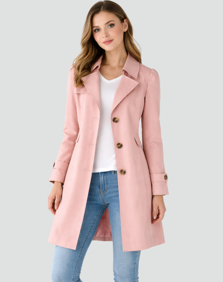 Ludovica | Women's Slim-Fit Classic Notched-Lapel Trench Coat – original product photo 6