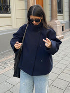 Giovanna Women's Short Double-Button Elegant Jacket original source view