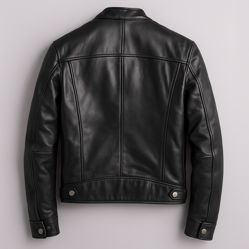 Men's Vintage-Style Zip-Front Collared Jacket original photo 7