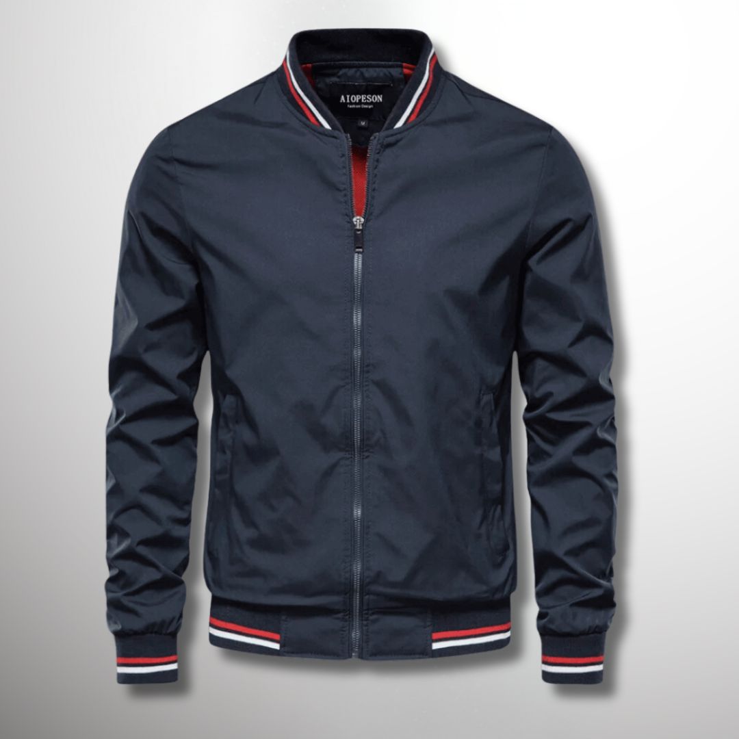 Armando | Men's Zip-Front Casual Jacket – Navy