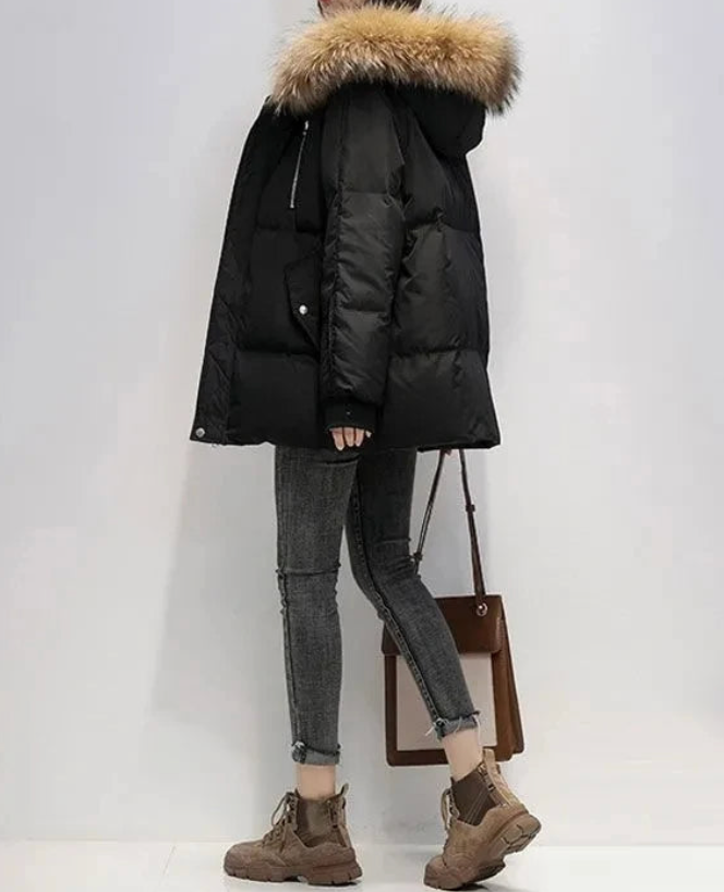 Viola | Women's Relaxed Winter Coat in Classic Colours - source image 3