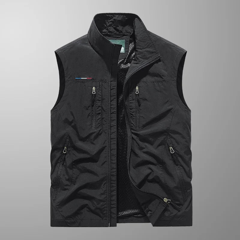 Adriano | Men's Stand-Collar Zip-Front Sleeveless Outdoor Vest – original product photo 9