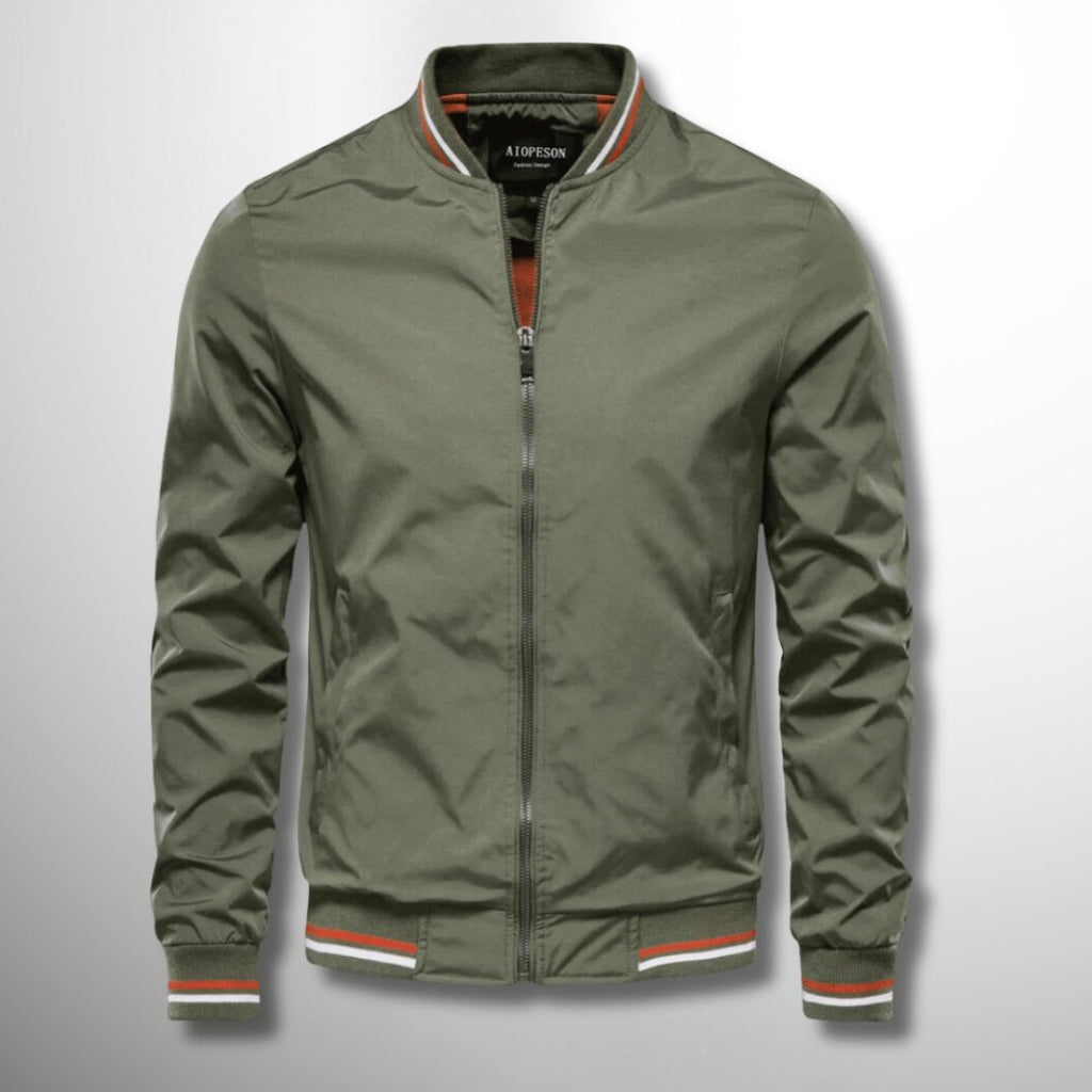 Armando | Men's Zip-Front Casual Jacket – Green
