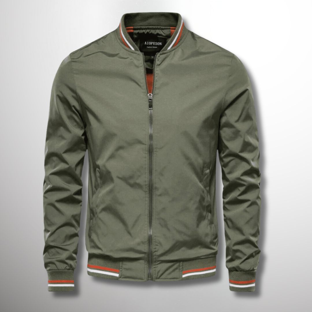 Armando | Men's Zip-Front Casual Jacket – Green