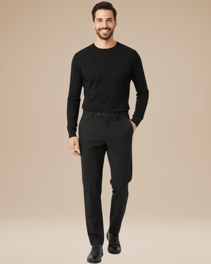 Lorenzo | Men's Slim-Tapered Lightweight Smart-Casual Trousers, original retailer photo 4