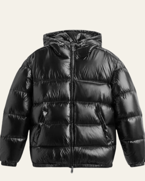 Men's Gloss-Finish Quilted Puffer Jacket — original product photo