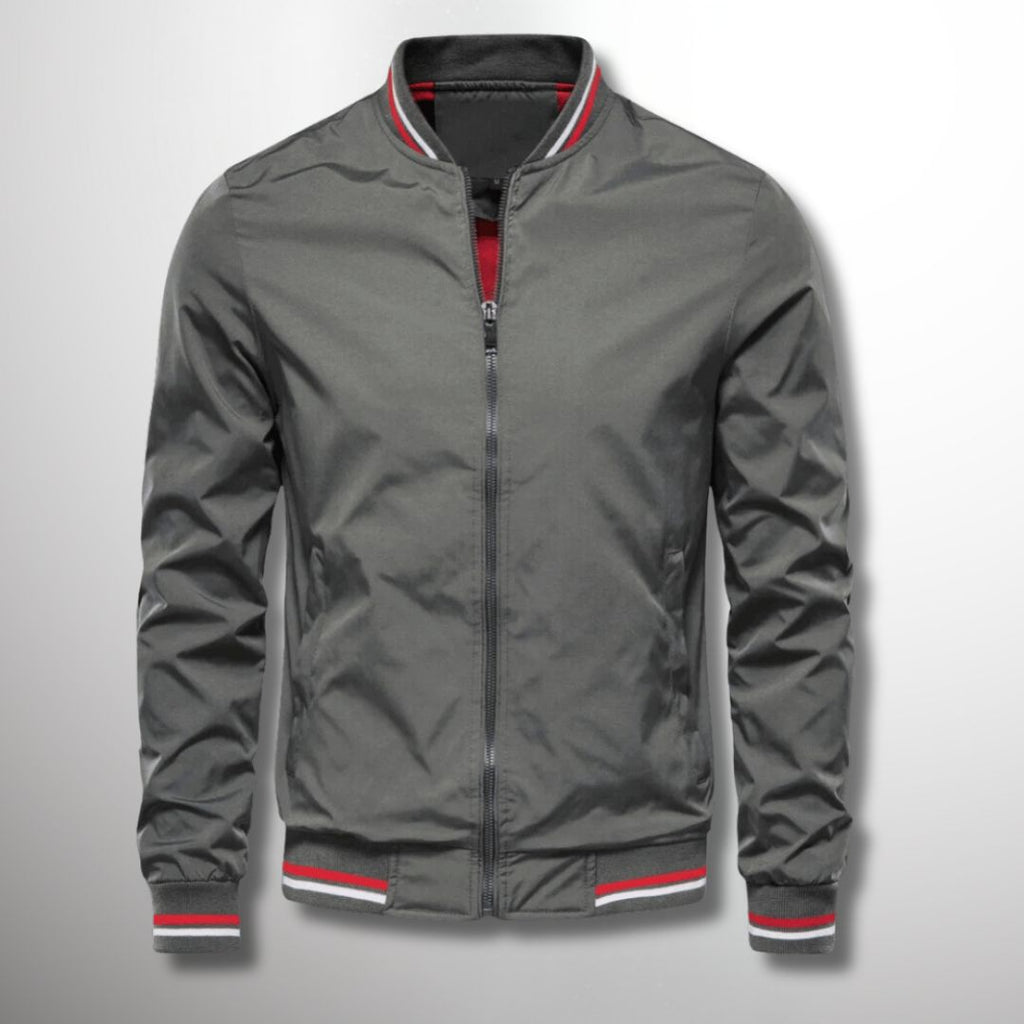 Armando | Men's Zip-Front Casual Jacket – Grey