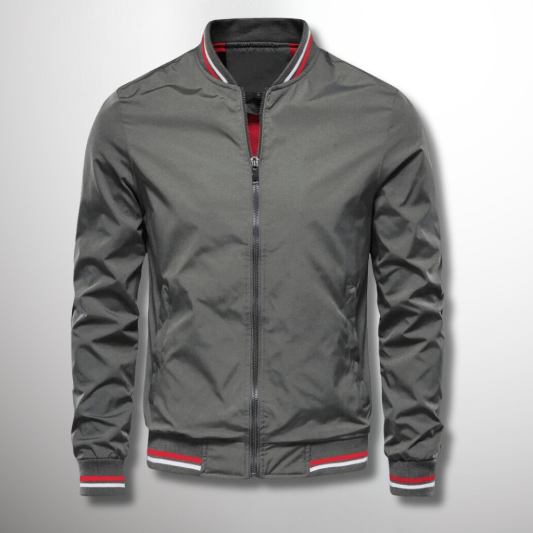 Armando | Men's Zip-Front Casual Jacket – Grey