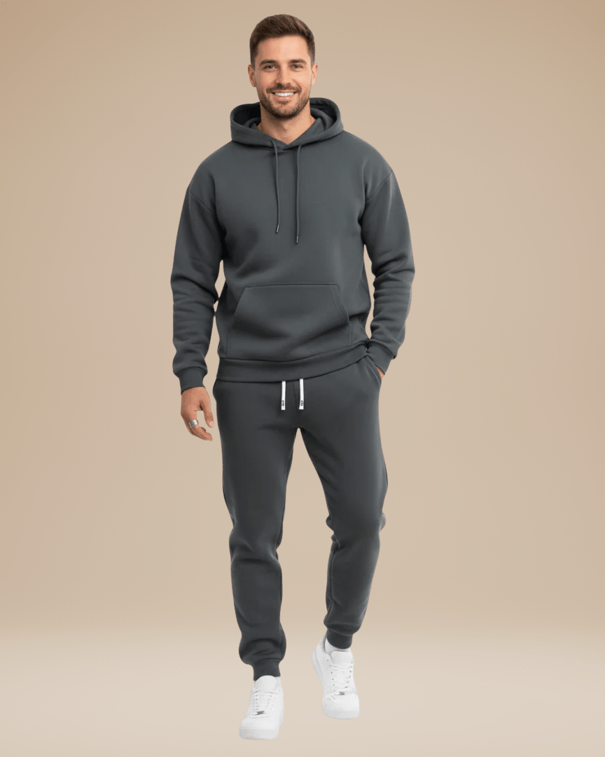 Men's Hooded Sweatshirt and Jogger Trousers Set — original product photo
