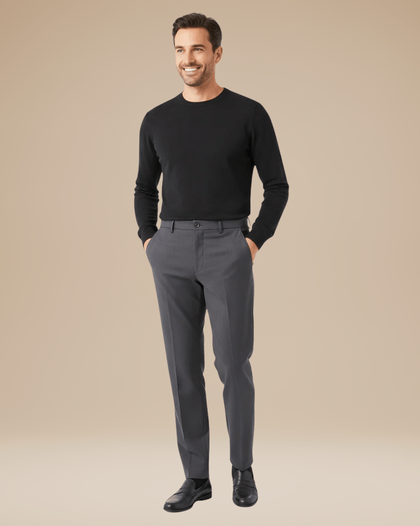 Lorenzo | Men's Slim-Tapered Lightweight Smart-Casual Trousers, original retailer photo 6