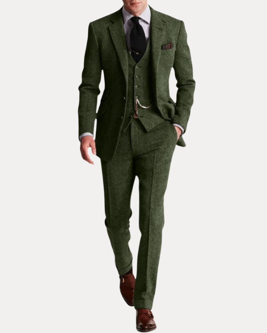 Riccardo textured men's three-piece suit original product photo