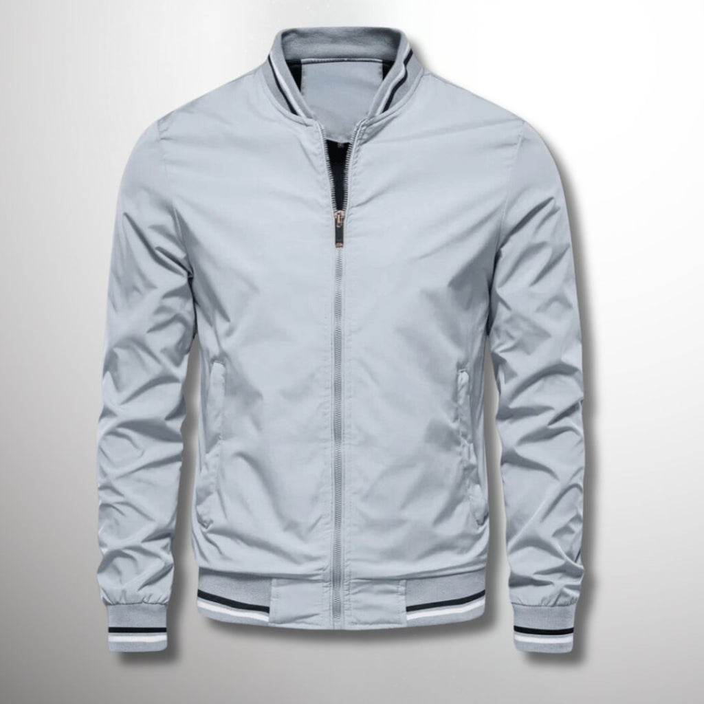 Armando | Men's Zip-Front Casual Jacket – Light Blue