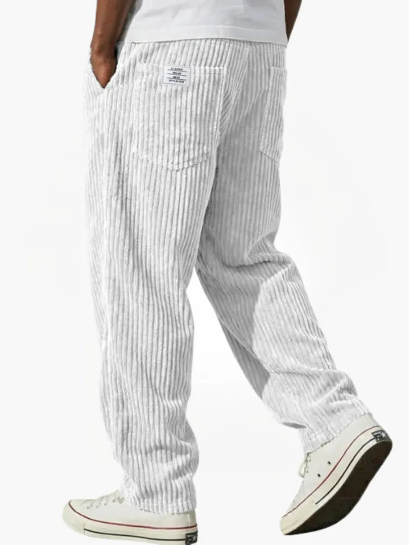 Men's Relaxed Straight-Leg Corduroy-Look Trousers - original photo 7