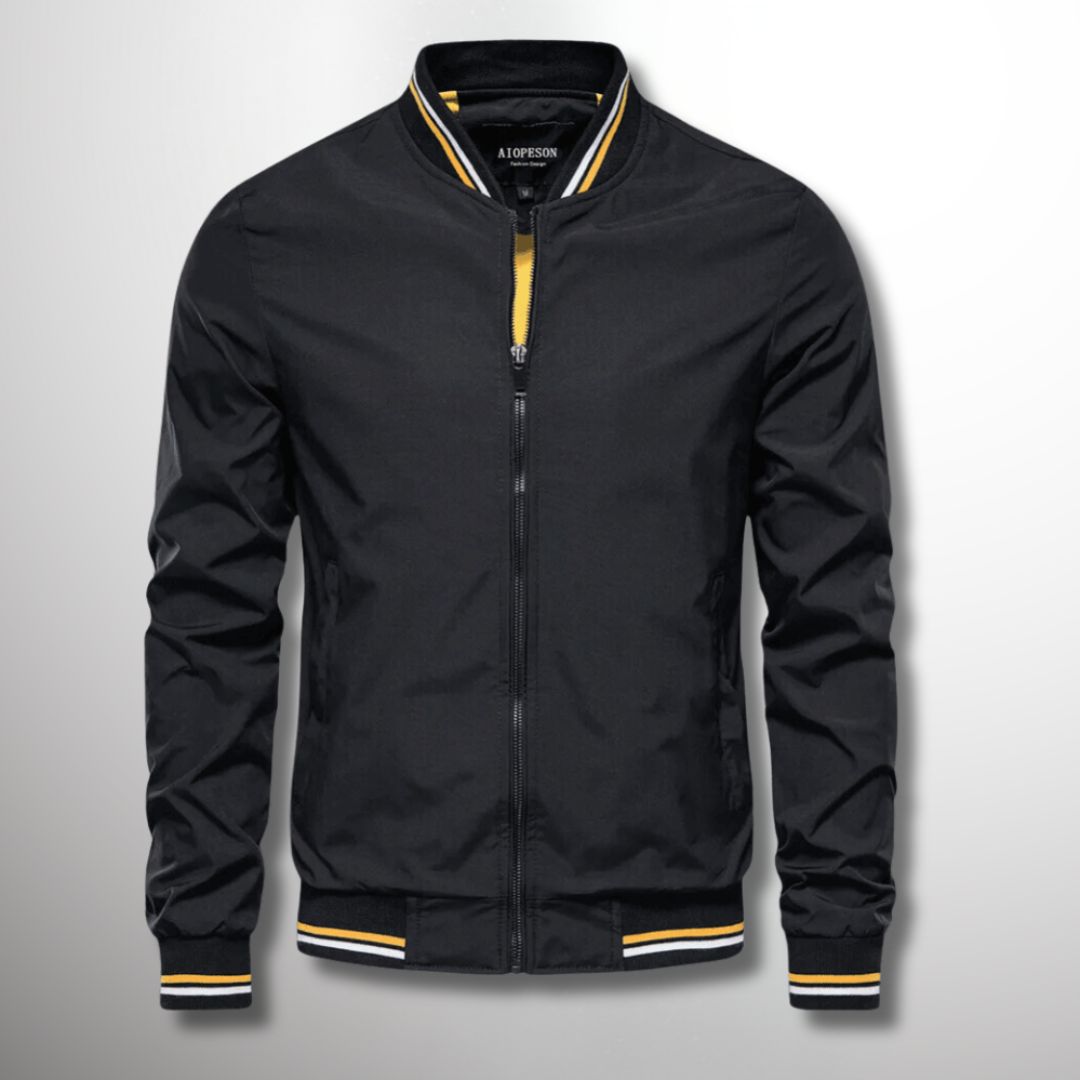 Armando | Men's Zip-Front Casual Jacket – Black