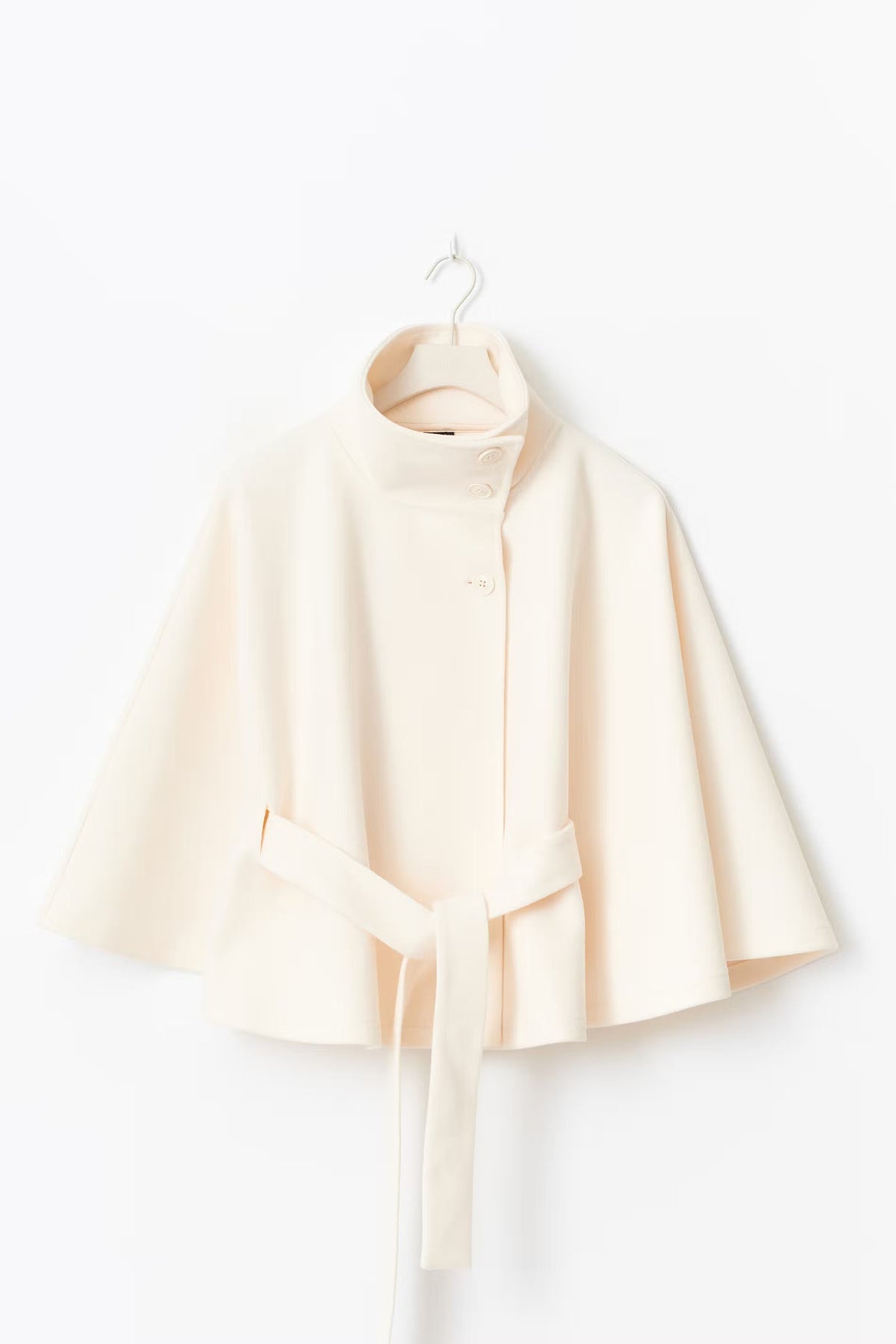 Ginevra | Women's High-Collar Belted Cape-Style Coat original photo 2