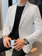 Federico | Blazer da uomo testurizzato con rever a lancia, vestibilità slim e leggera elasticità
