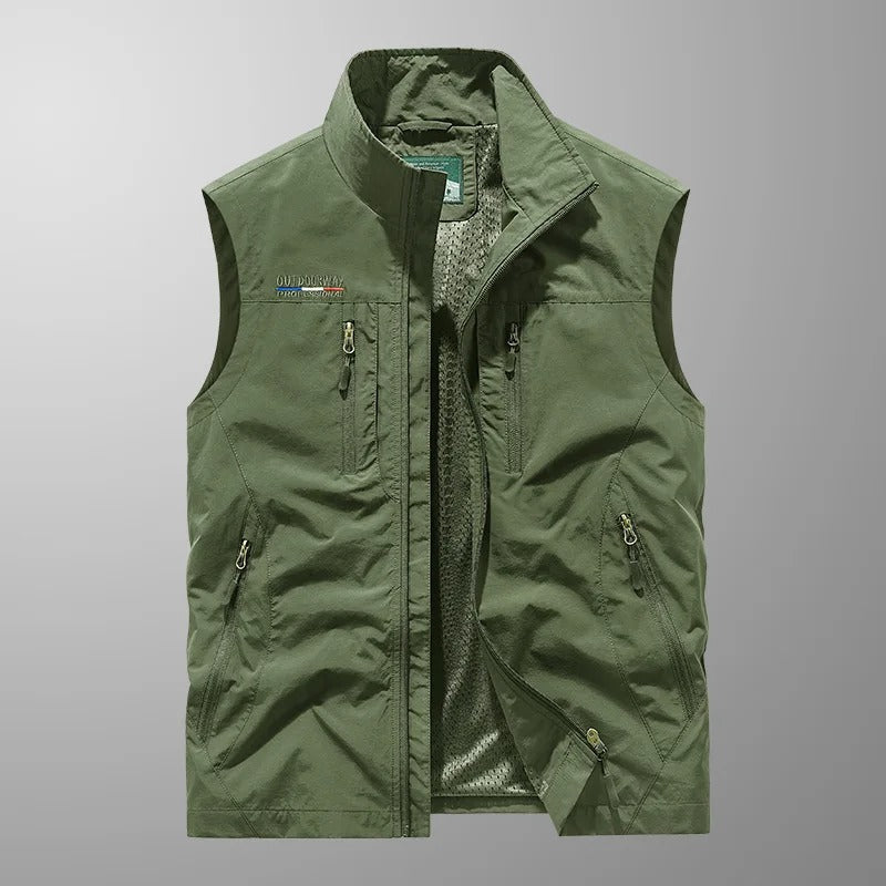 Adriano | Men's Stand-Collar Zip-Front Sleeveless Outdoor Vest – original product photo 11