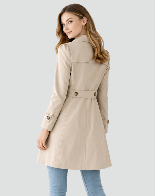 Ludovica | Women's Slim-Fit Classic Notched-Lapel Trench Coat – original product photo 2