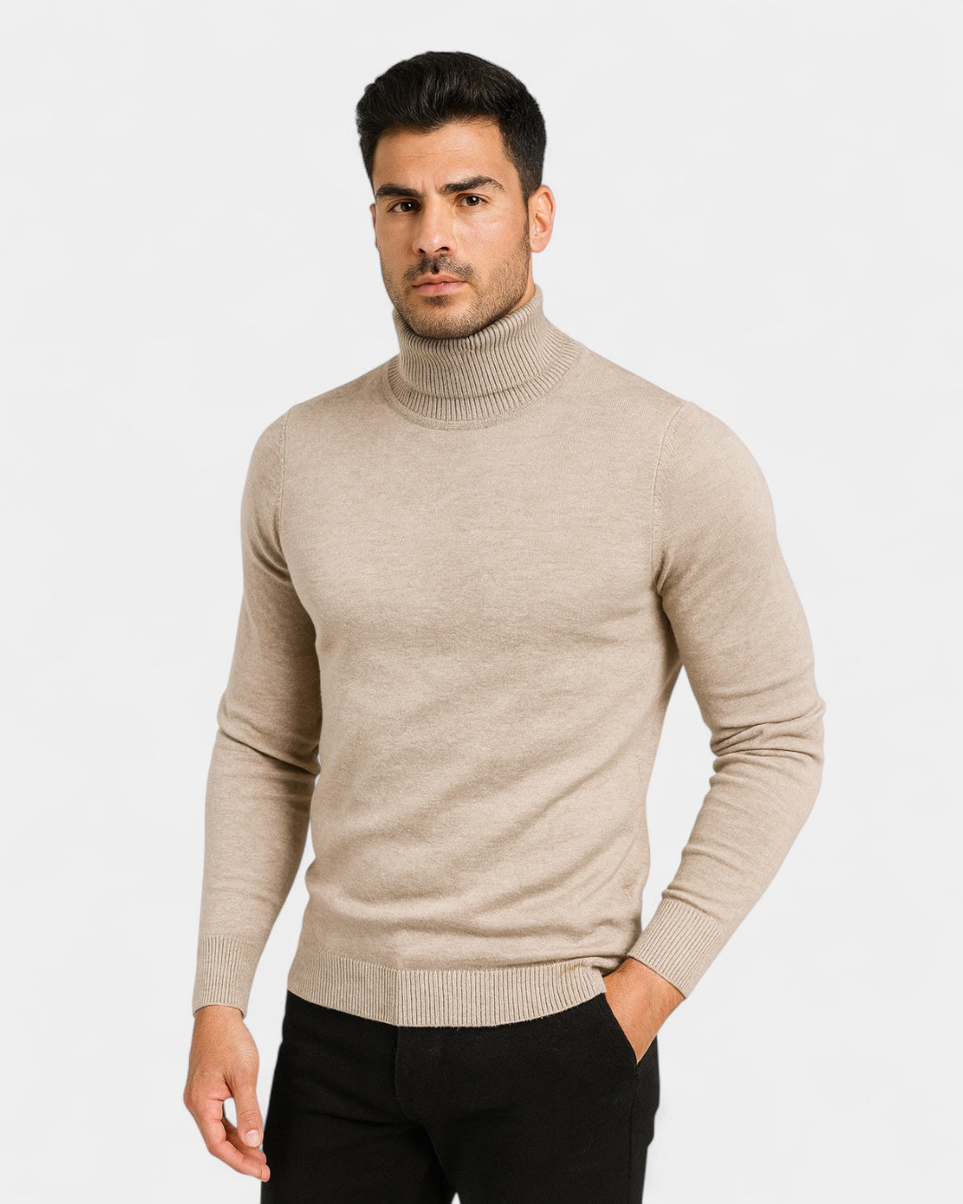 Giorgio | Men's Slim-Fit Ribbed High-Neck Turtleneck Sweater, original retailer photo 3