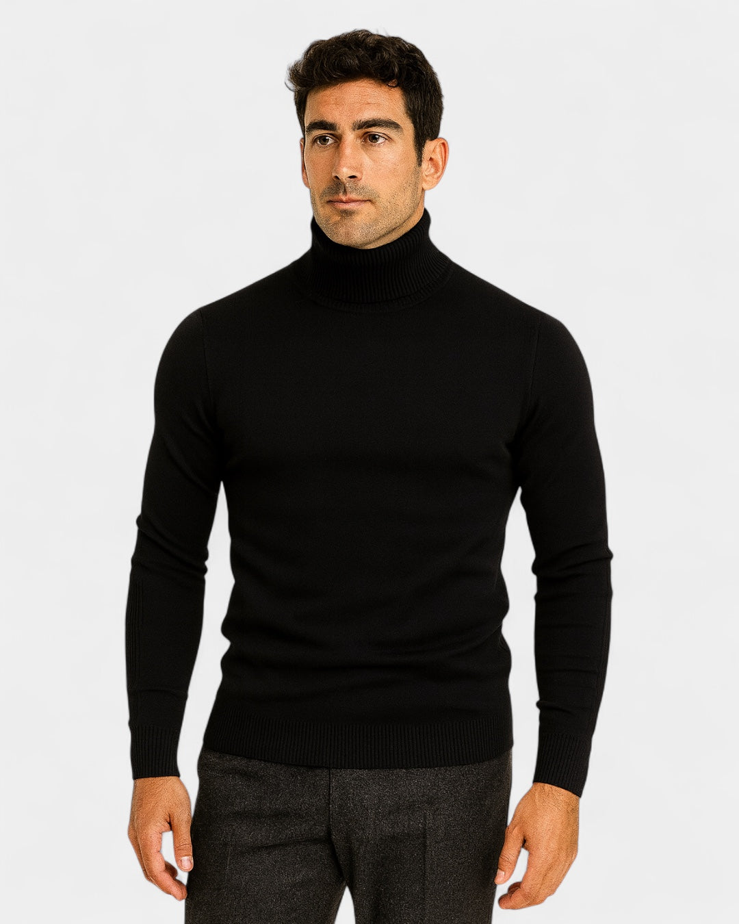 Giorgio | Men's Slim-Fit Ribbed High-Neck Turtleneck Sweater, original retailer photo 9