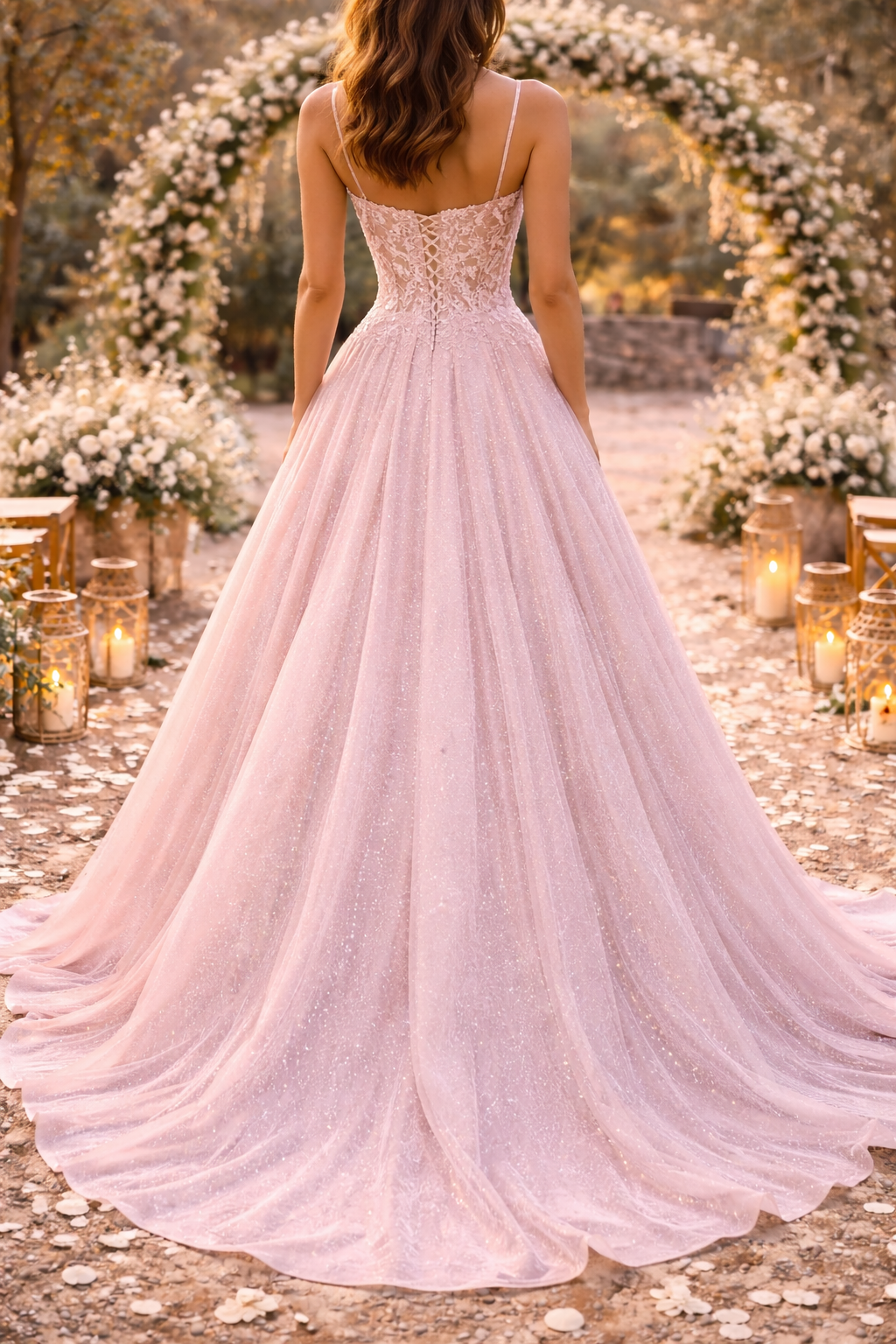 Women's Embroidered Bodice Dress with Full Tulle Skirt – original product photo 2