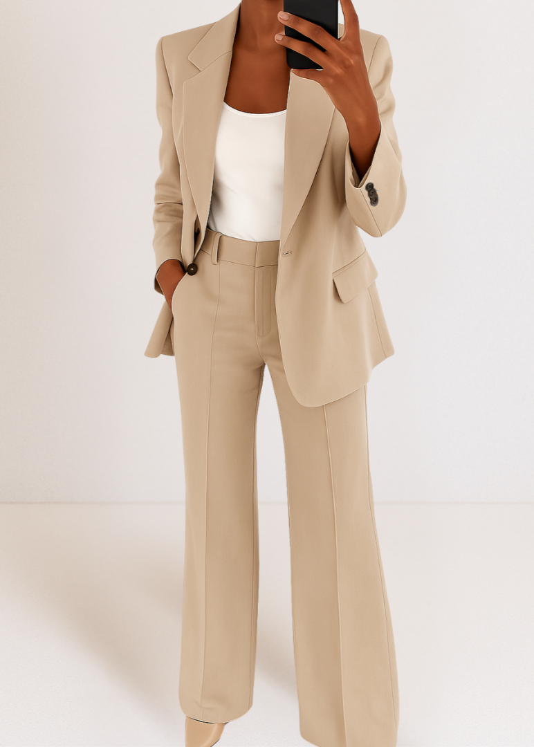 Women's Tailored Blazer and Straight-Leg Trousers Set original product image 3