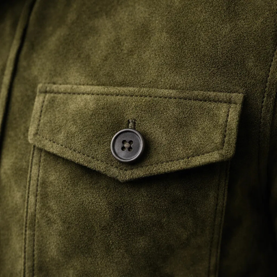 Salvatore | Men's Suede-Look Flap-Pocket Casual Jacket original photo 5