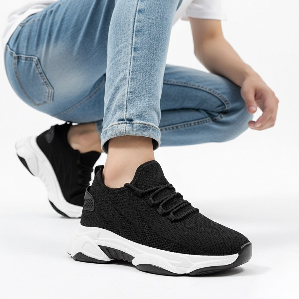 Renato | Men's Internal-Lift Low-Top Sneakers with Sculpted Sole – original product photo 8