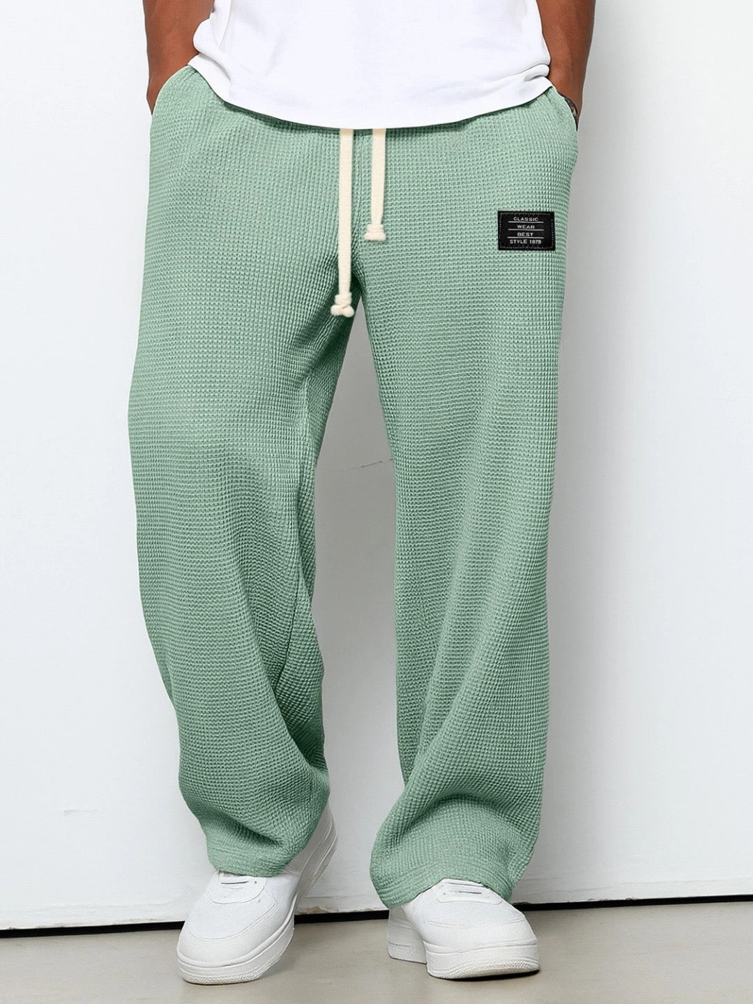 Men's Relaxed Straight-Leg Drawstring Trousers original photo 5