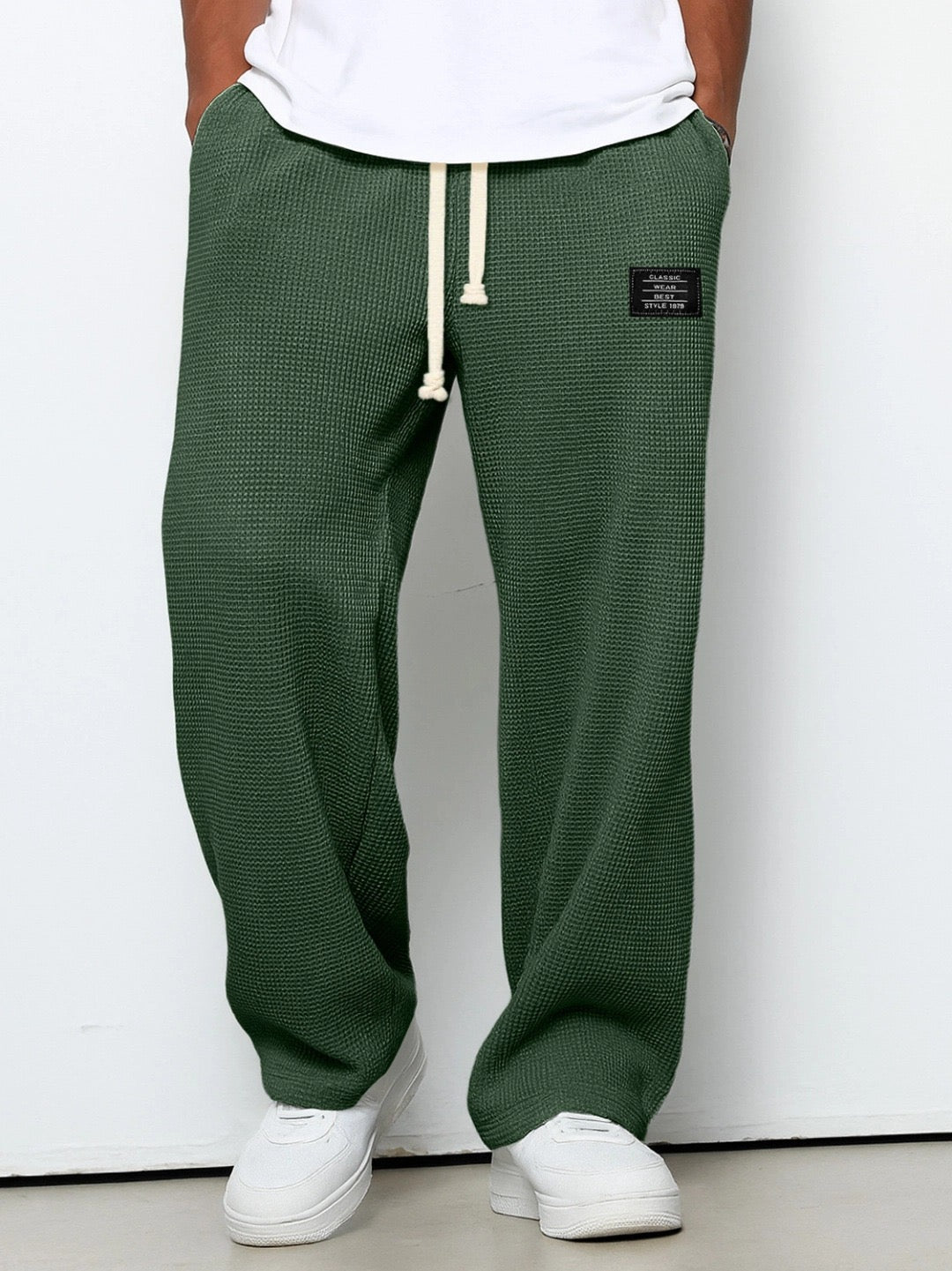 Men's Relaxed Straight-Leg Drawstring Trousers original photo 9