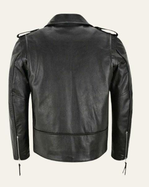 Men's Minimalist Faux-Leather-Look Jacket — original product photo