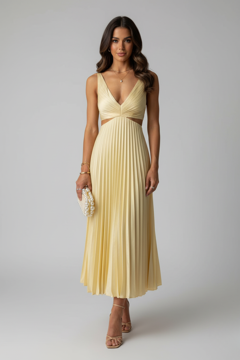 Francesca pleated midi dress original product photo