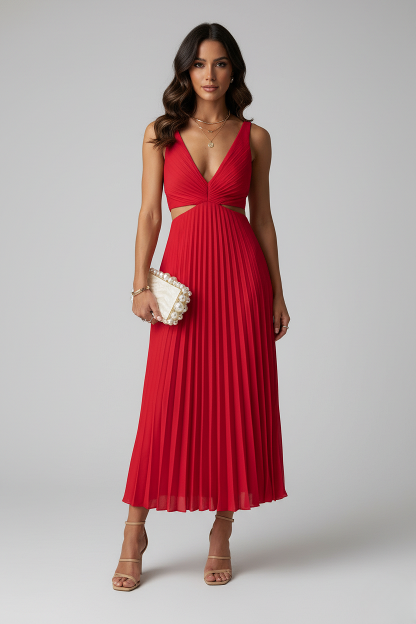 Francesca pleated midi dress original product photo