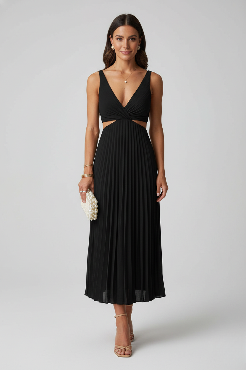 Francesca pleated midi dress original product photo