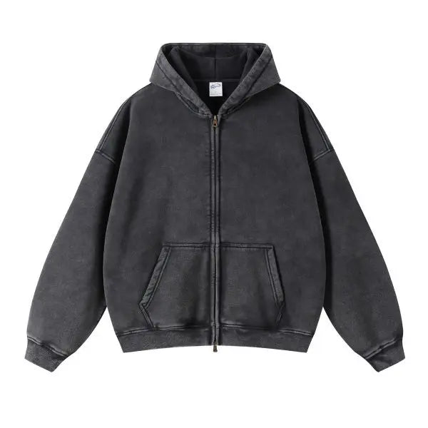 Men's Batik-Wash Full-Zip Hooded Sweatshirt original item photo