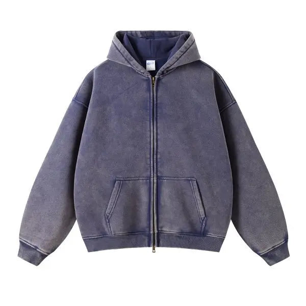 Men's Batik-Wash Full-Zip Hooded Sweatshirt original item photo
