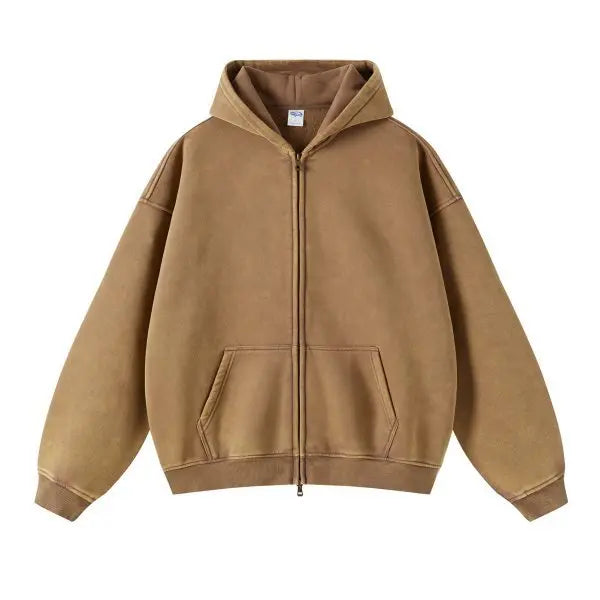 Men's Batik-Wash Full-Zip Hooded Sweatshirt original item photo