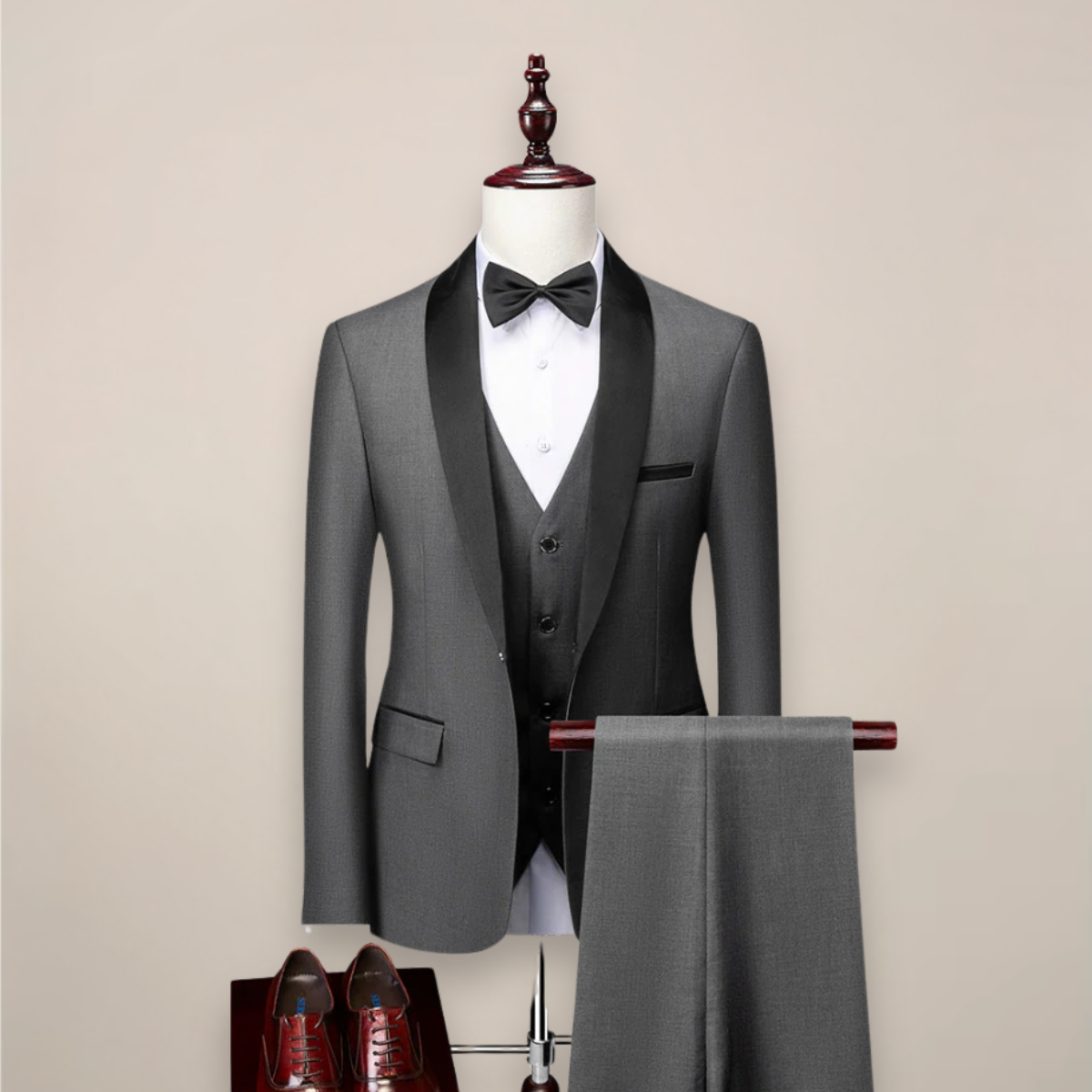 Settimio Men's Shawl-Lapel Three-Piece Formal Tuxedo Suit product view